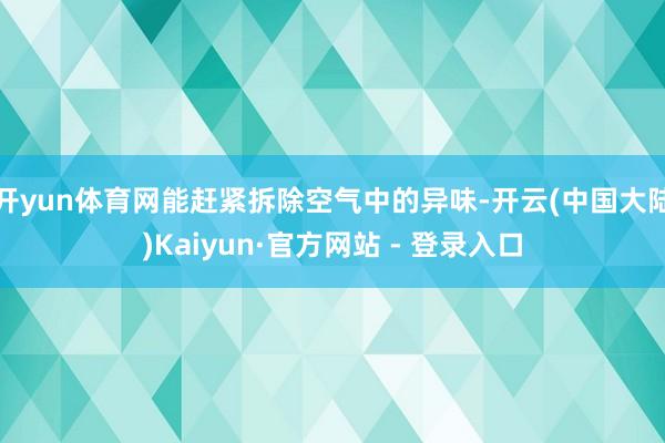 开yun体育网能赶紧拆除空气中的异味-开云(中国大陆)Kaiyun·官方网站 - 登录入口