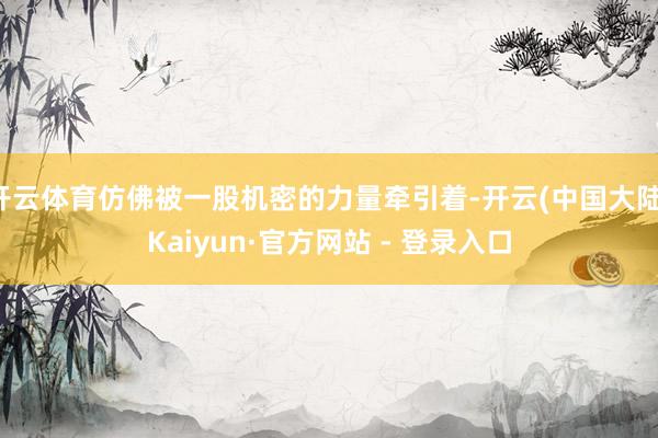 开云体育仿佛被一股机密的力量牵引着-开云(中国大陆)Kaiyun·官方网站 - 登录入口