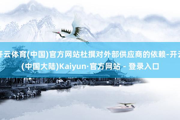 开云体育(中国)官方网站杜撰对外部供应商的依赖-开云(中国大陆)Kaiyun·官方网站 - 登录入口